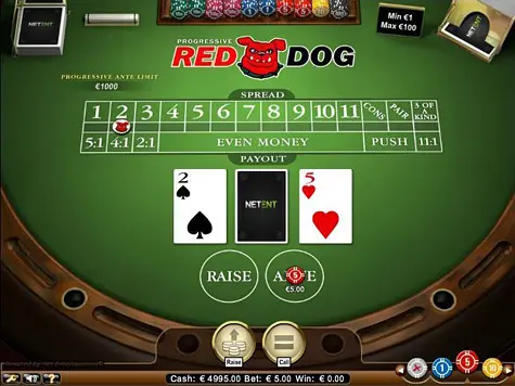 Red Dog Progressive card game