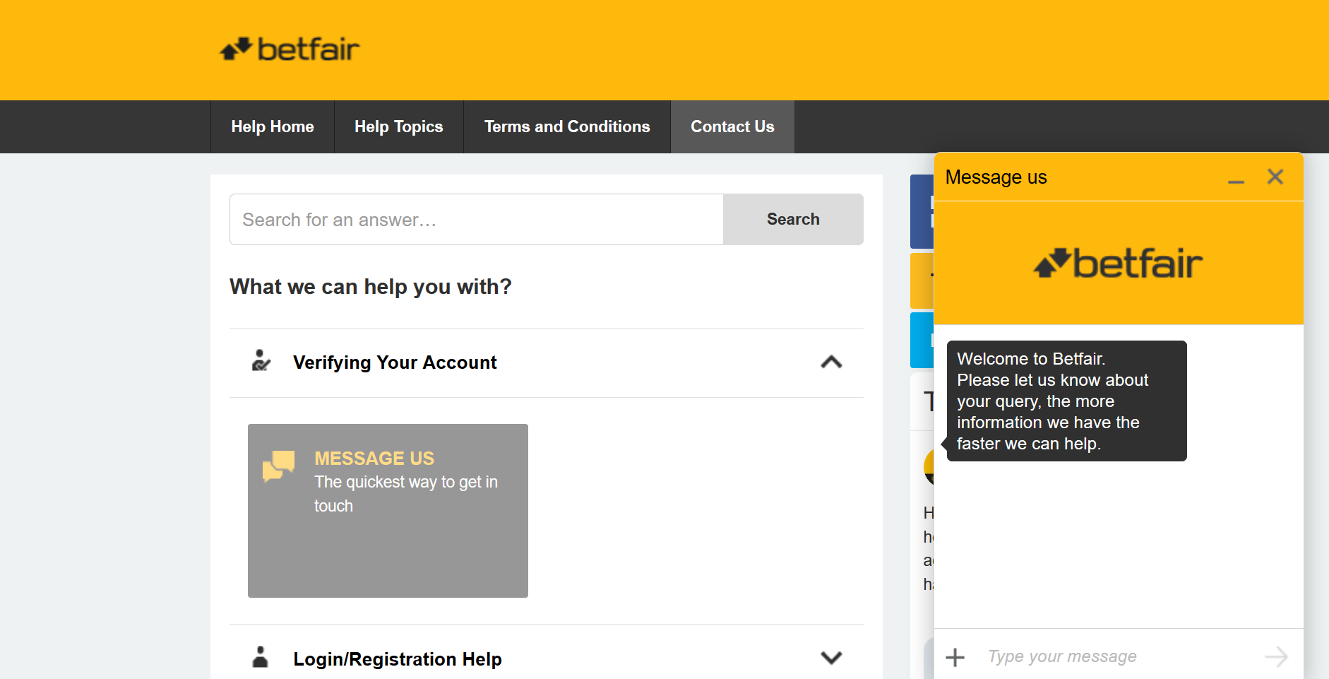 betfair live chat klientų aptarnavimo centras tiesioginis pokalbis