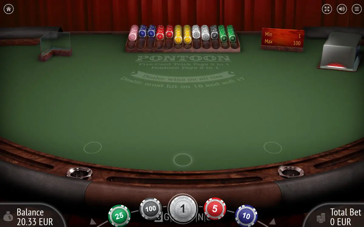 pontoon 21 online 1xbet