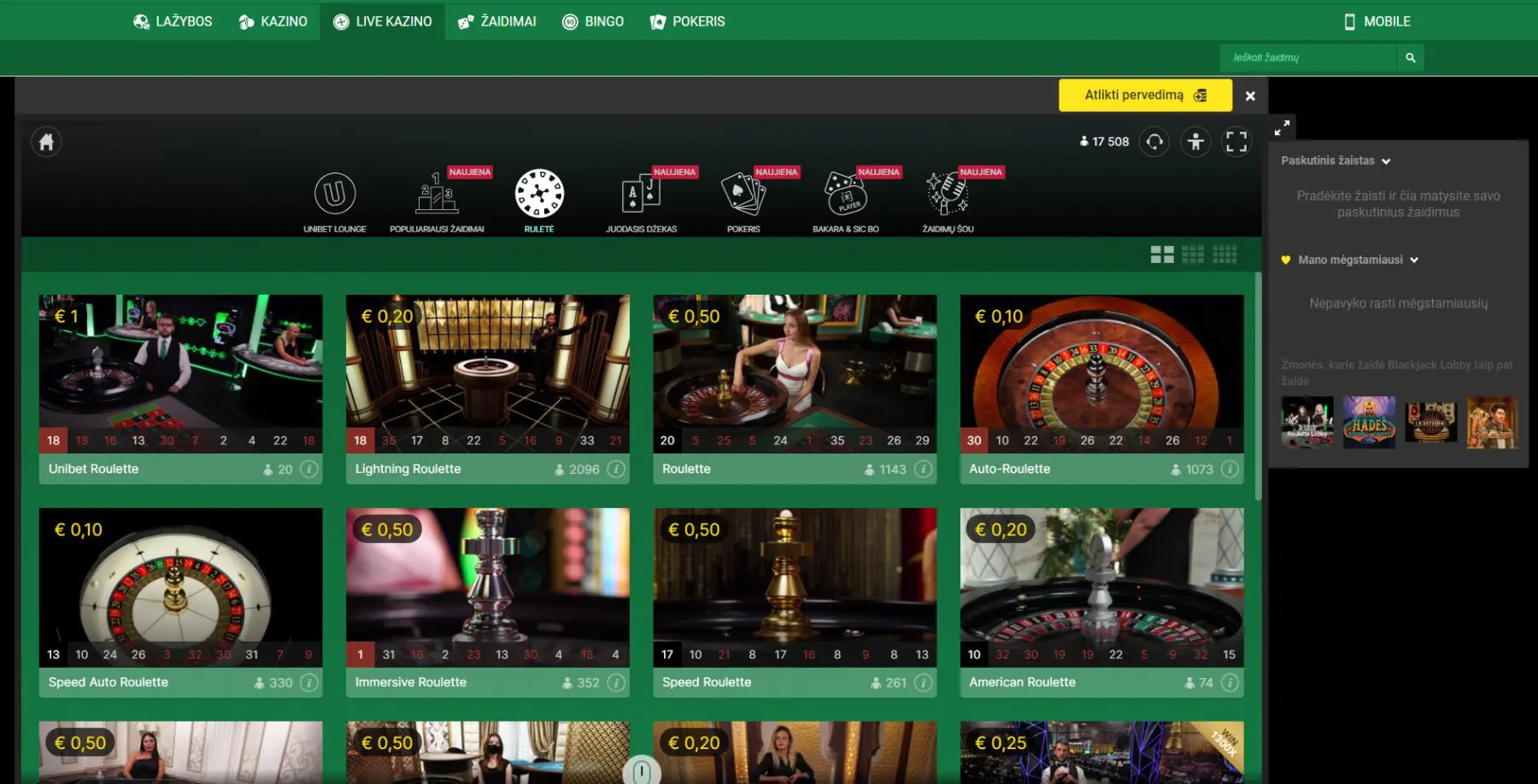 unibet roulette evolution gaming lightning roulette