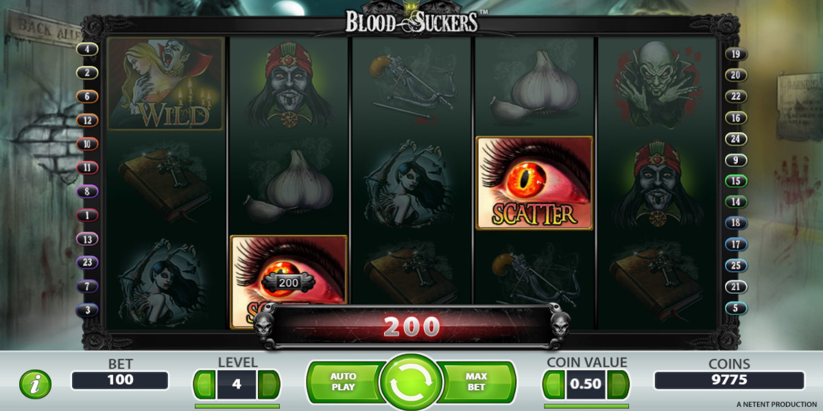 Blood Suckers lošimų automatas Scatter simbolių laimėjimas