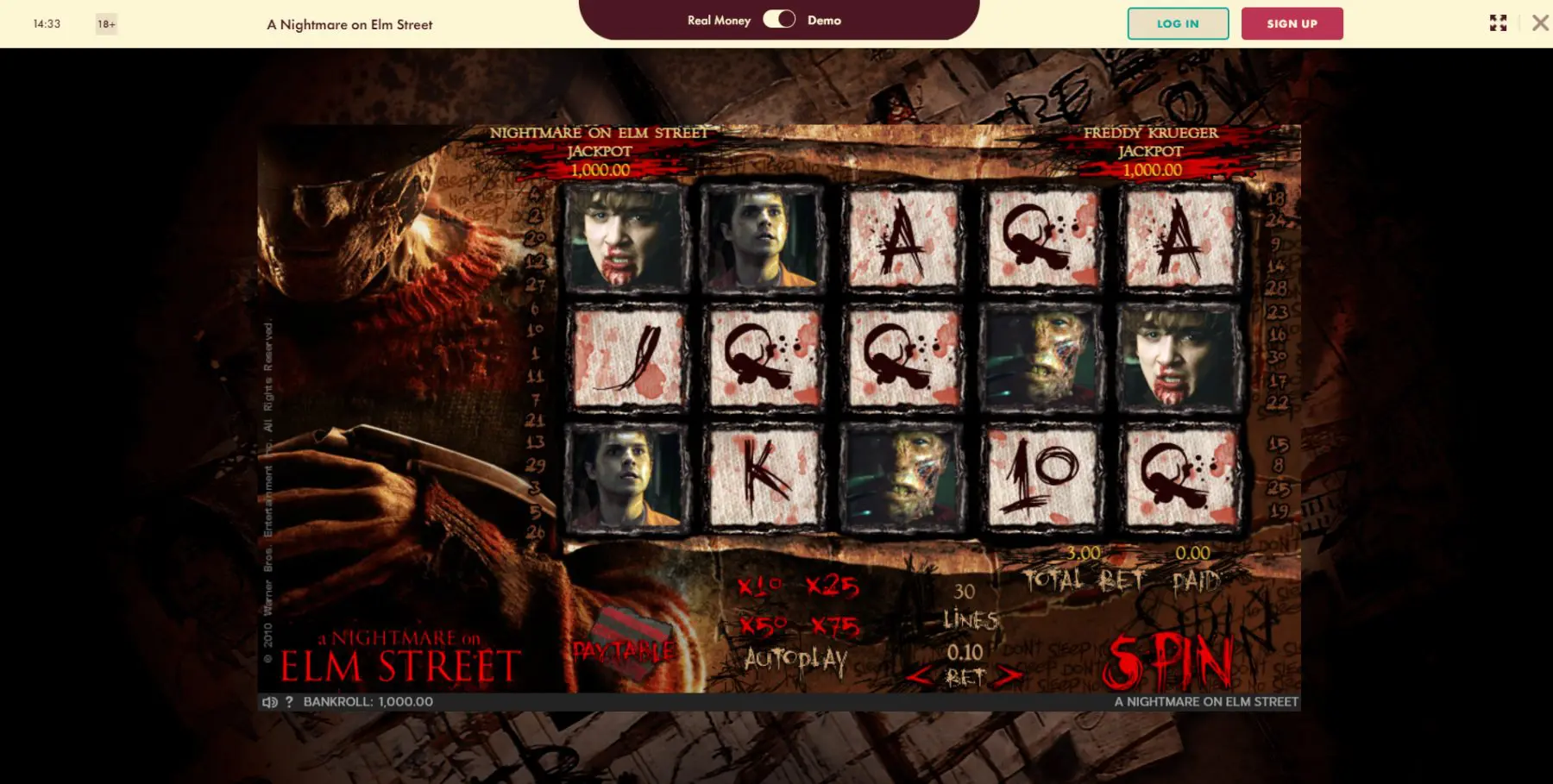 777 exclusive slots - nightmare on elm street slot