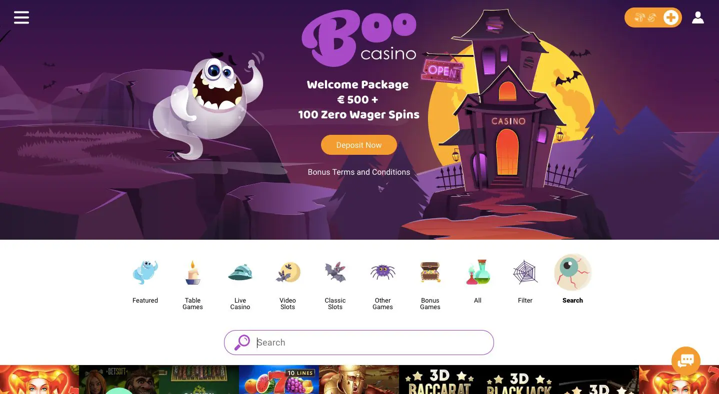 boo casino kazino puslapis