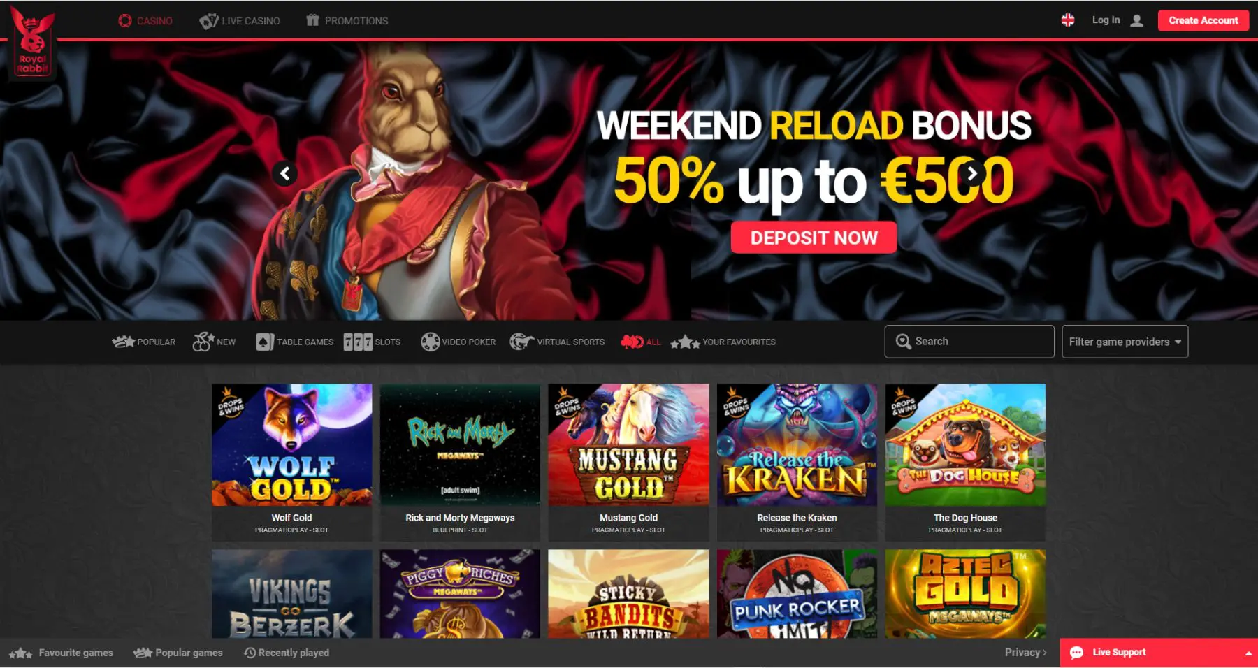 royal rabbit casino front page - royal rabbit casino premijos