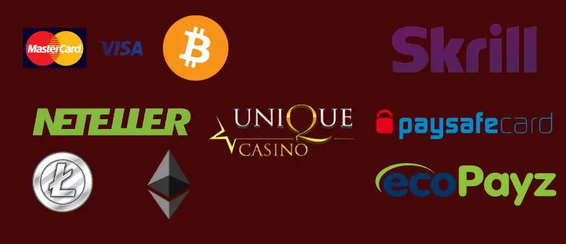 unique casino mokėjimo būdai - skrill neteller bitcoin ethereum mastercard