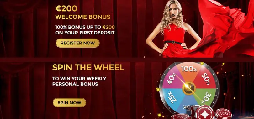 unique casino premijos - 200€ welcome bonus spin the wheel
