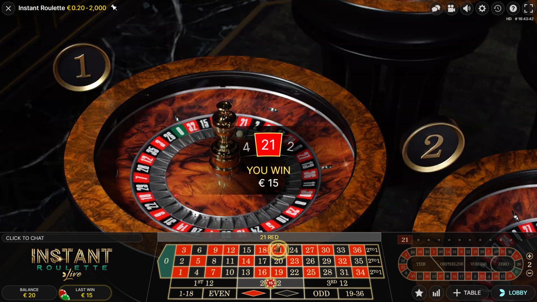 instant roulette sukimas laimėjimas 15€ raudonas laukelis