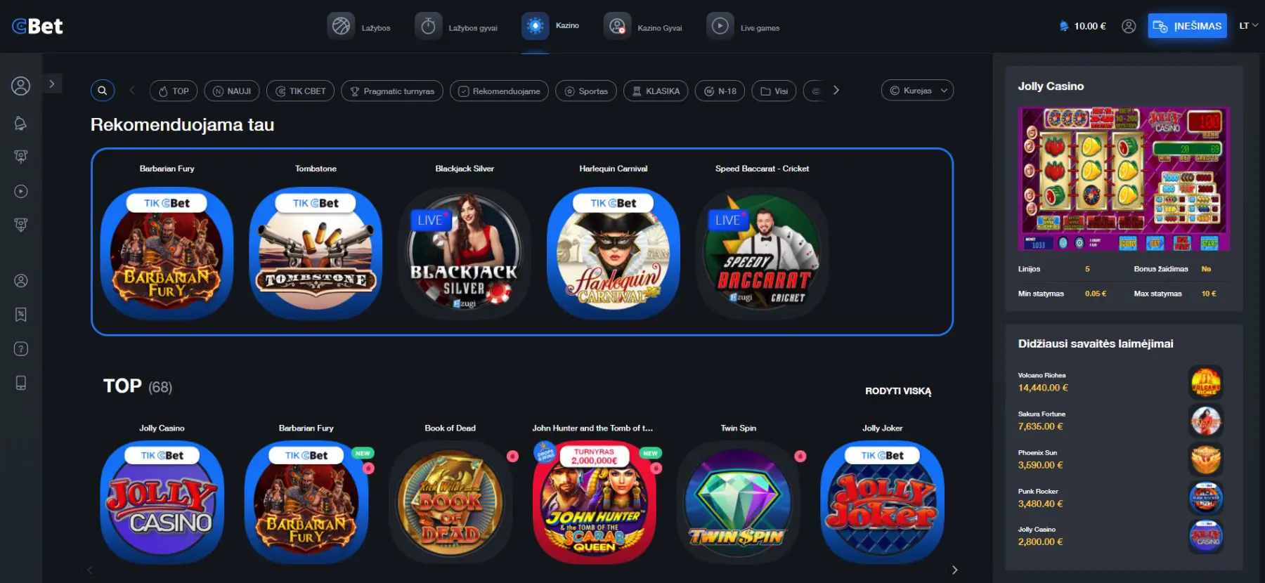 cbet lošimo automatai book of dead twin spin jolly joker twin spin john hunter scarab queen