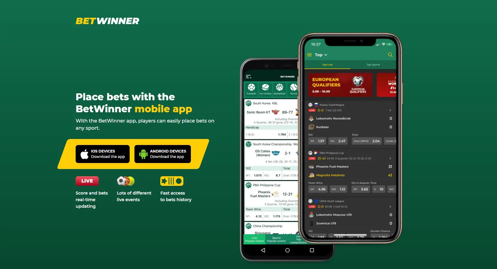 betwinner mobile app mobili versija android ios įrenginiai