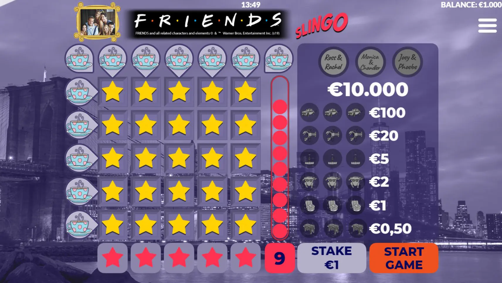 friends slingo draugai kazino žaidimas