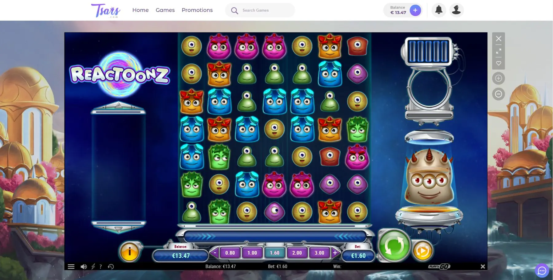 reactoonz play n go lošimo automatas tsars casino