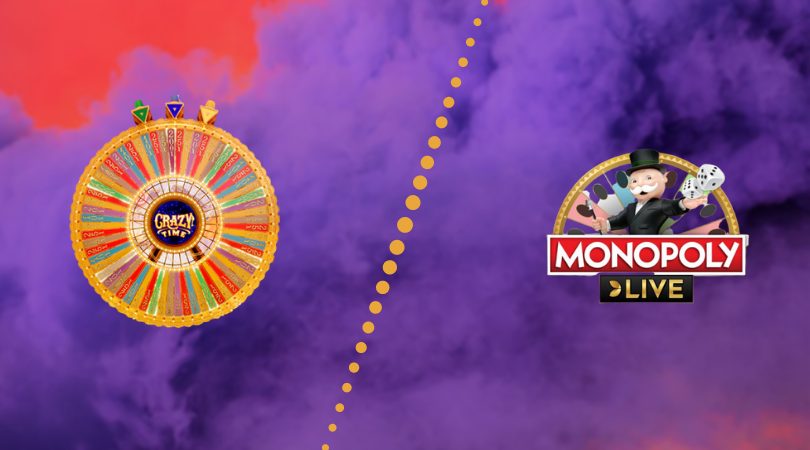 crazy time vs monopoly live