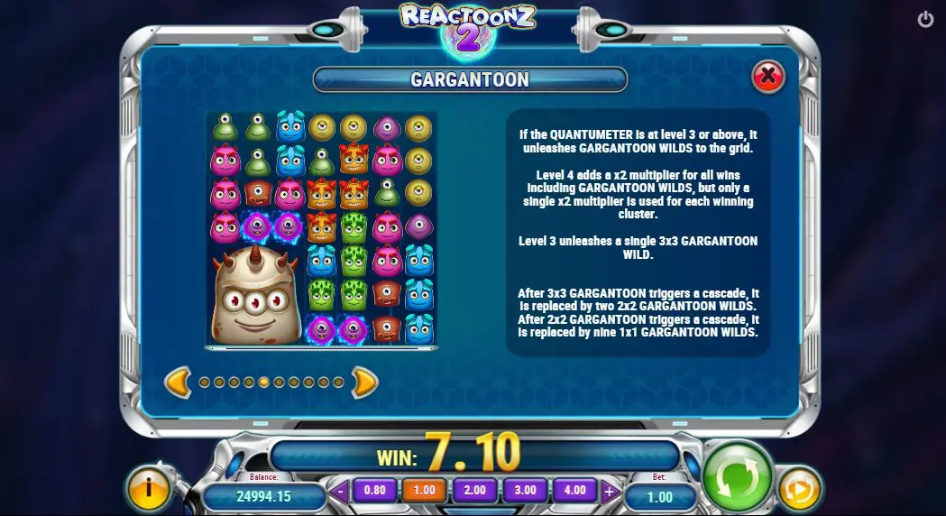 reactoonz 2 gargantoon