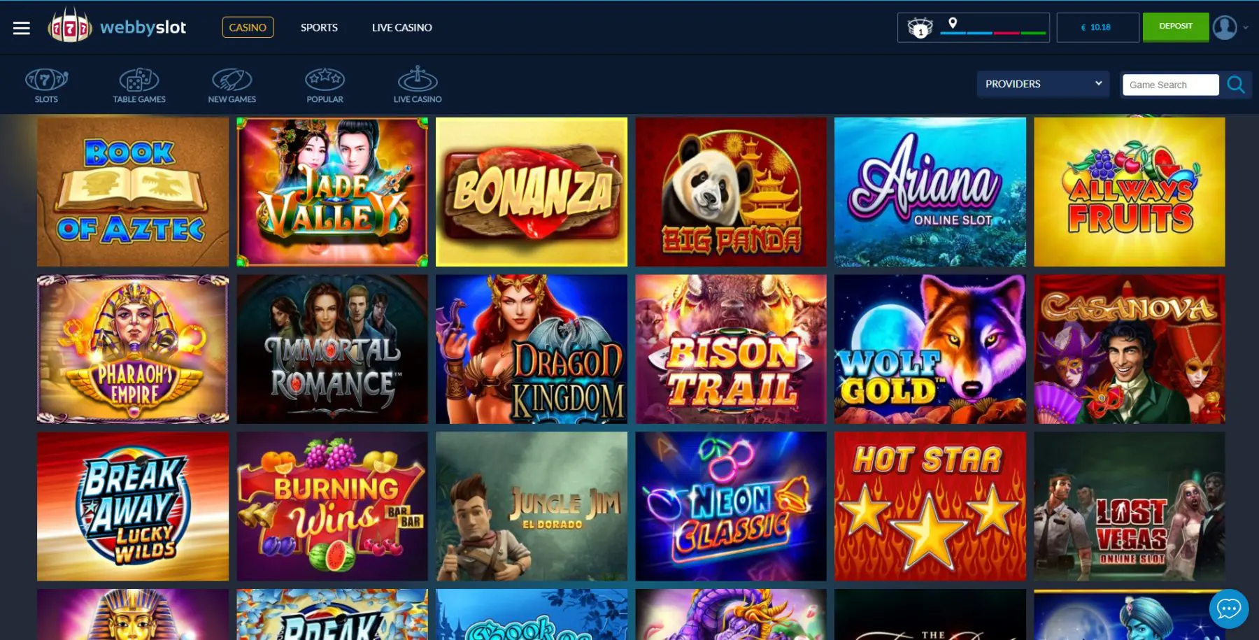 webbyslot kazino žaidimai lošimo automatai bonanza book of aztec casanova jungle jim lost vegas
