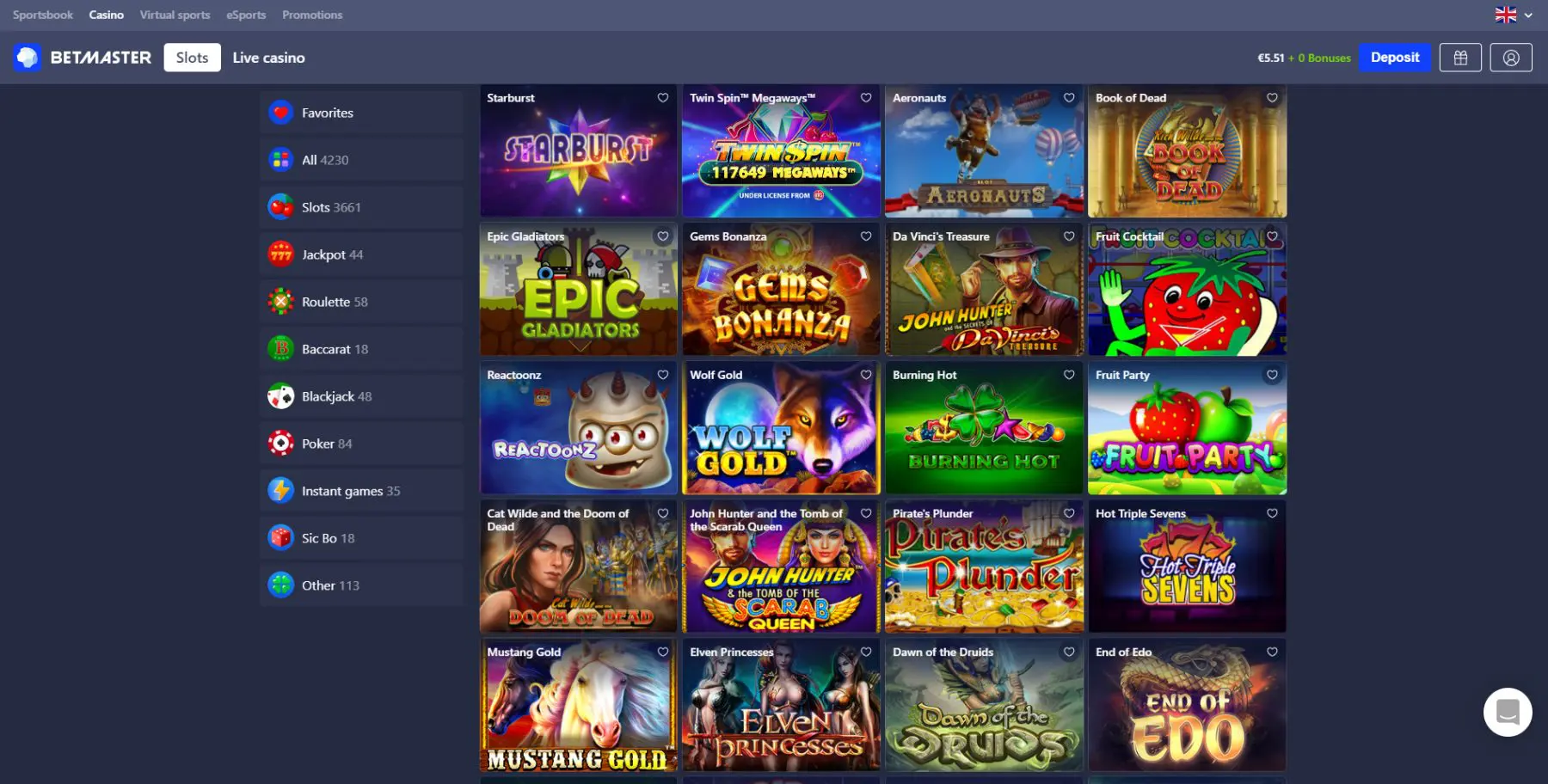 betmaster lošimo automatai starburst twin spin book of dead fruit party wolf gold reactoonz