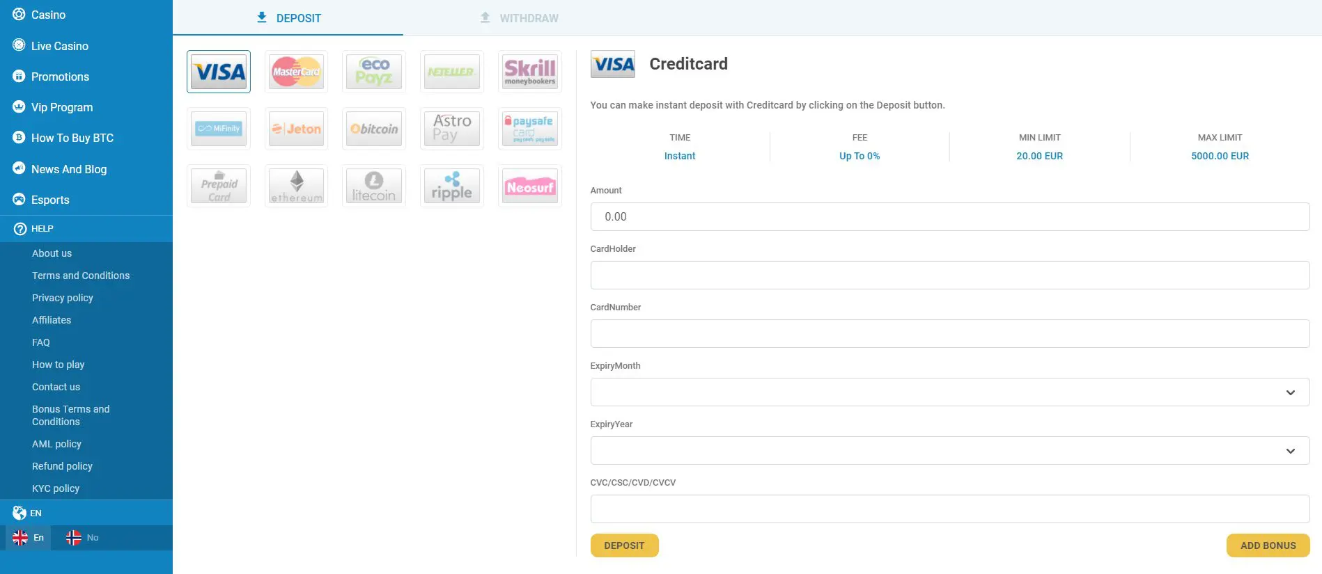 vegaz casino mokėjimo metodai visa skrill mastercard neteller bitcoin litecoin