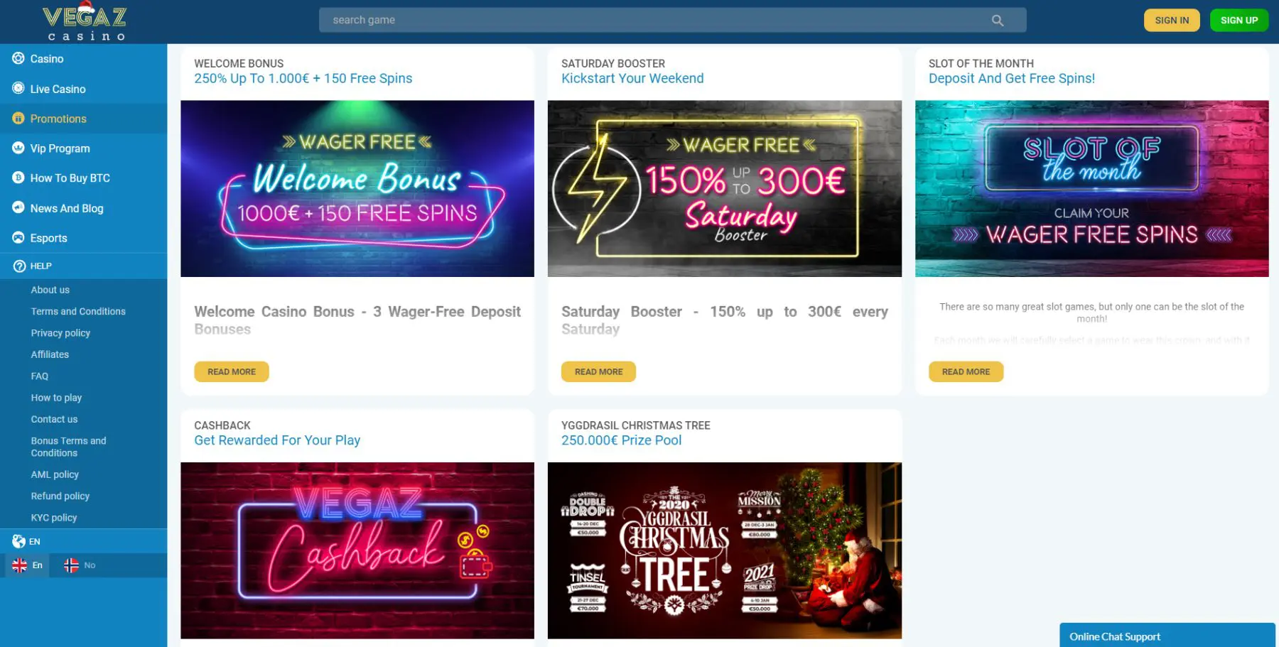 vegaz casino premijos akcijos wager free