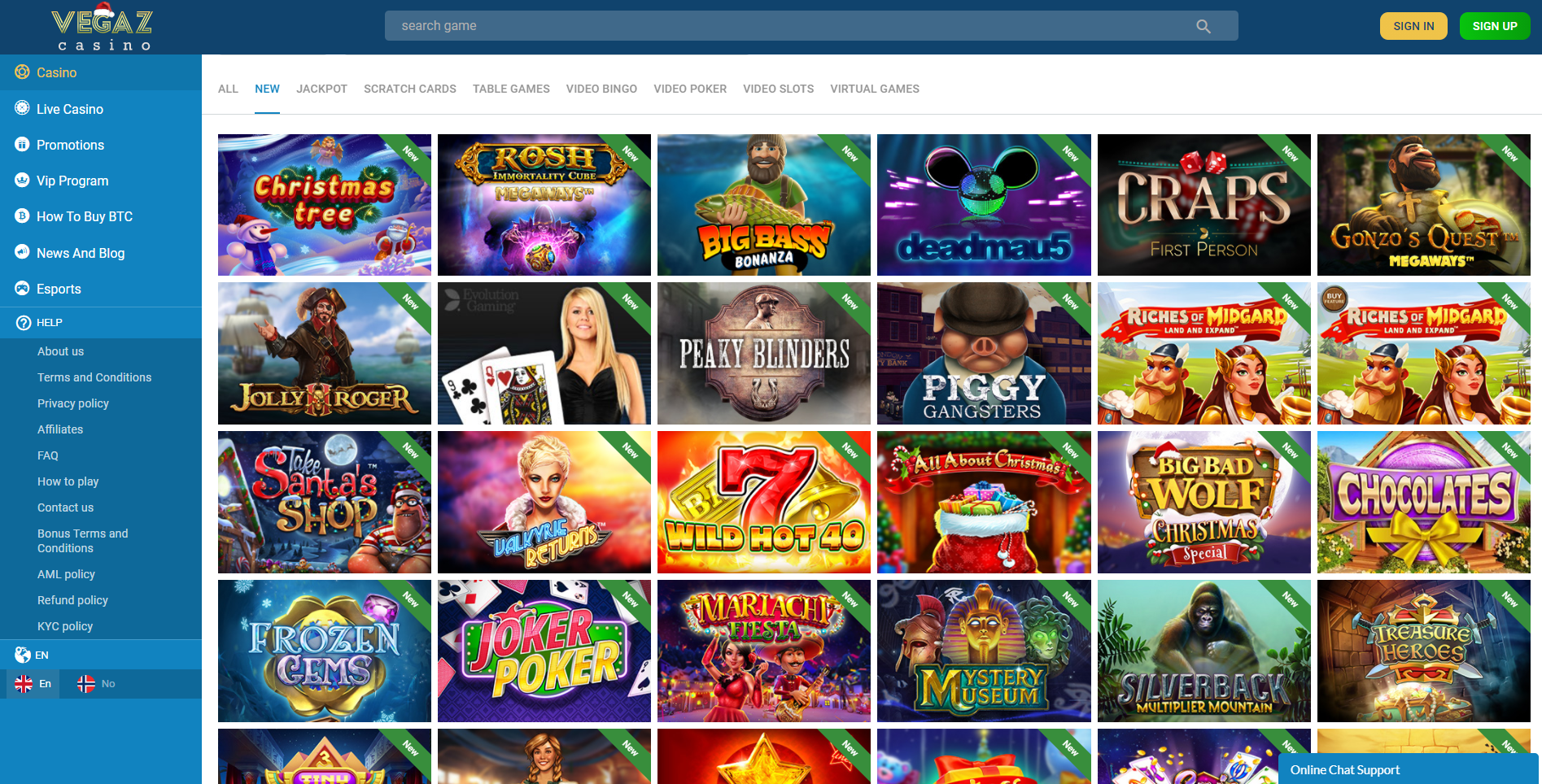 vegaz casino online in Lithuania registration for new customers and games 