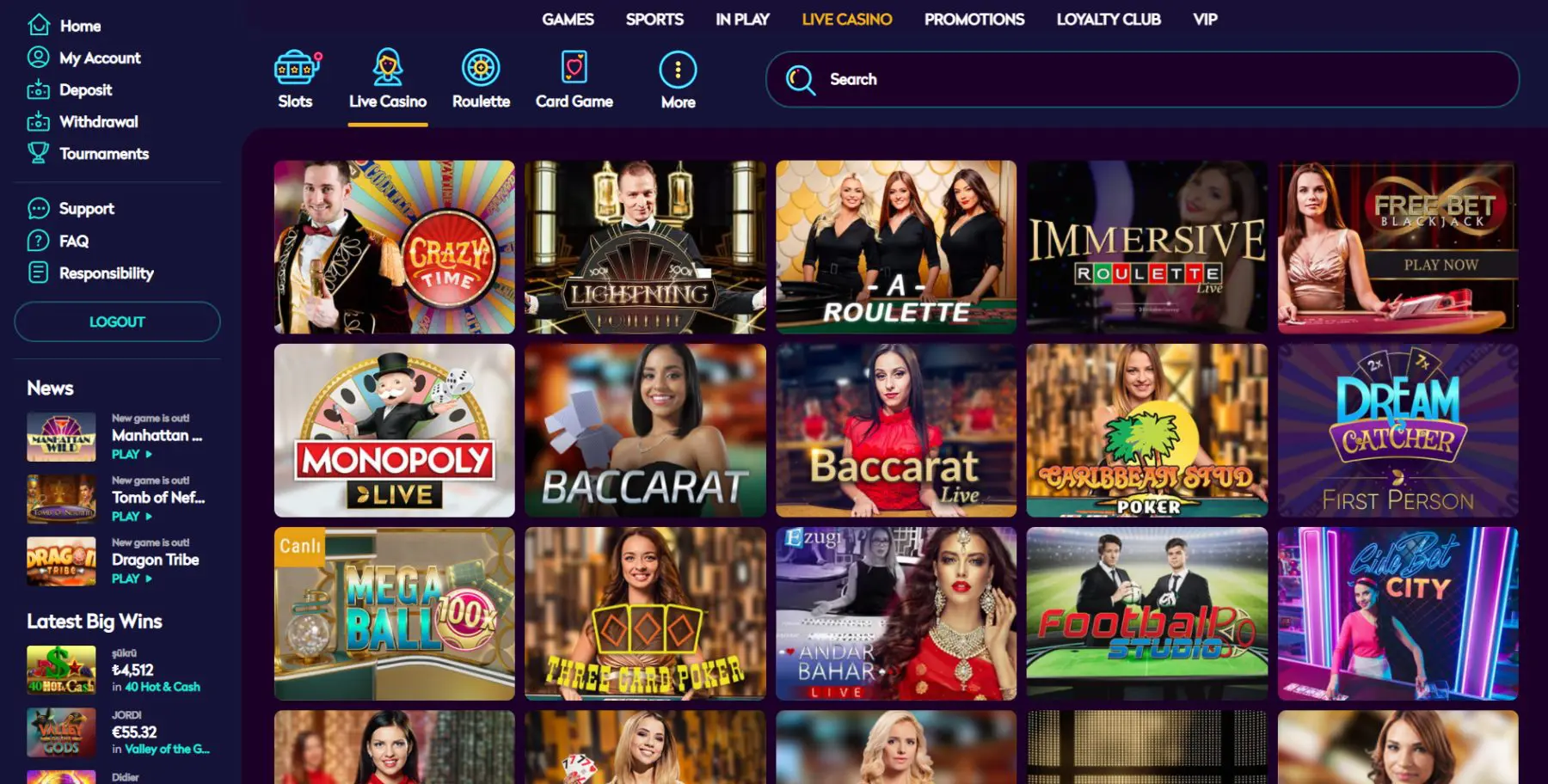 casino360 live casino monopoly live crazy time dream catcher mega ball