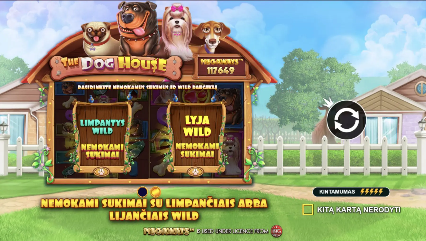 the dog house megaways free spins nemokami sukimai