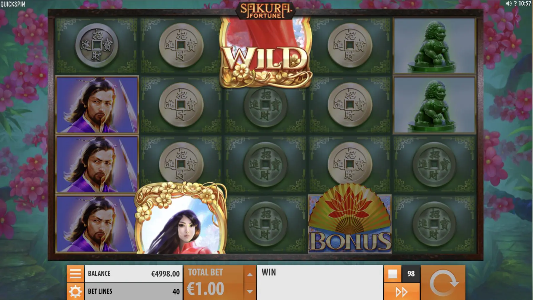sakura fortune quickspin lo&scaron;imo automatas slot