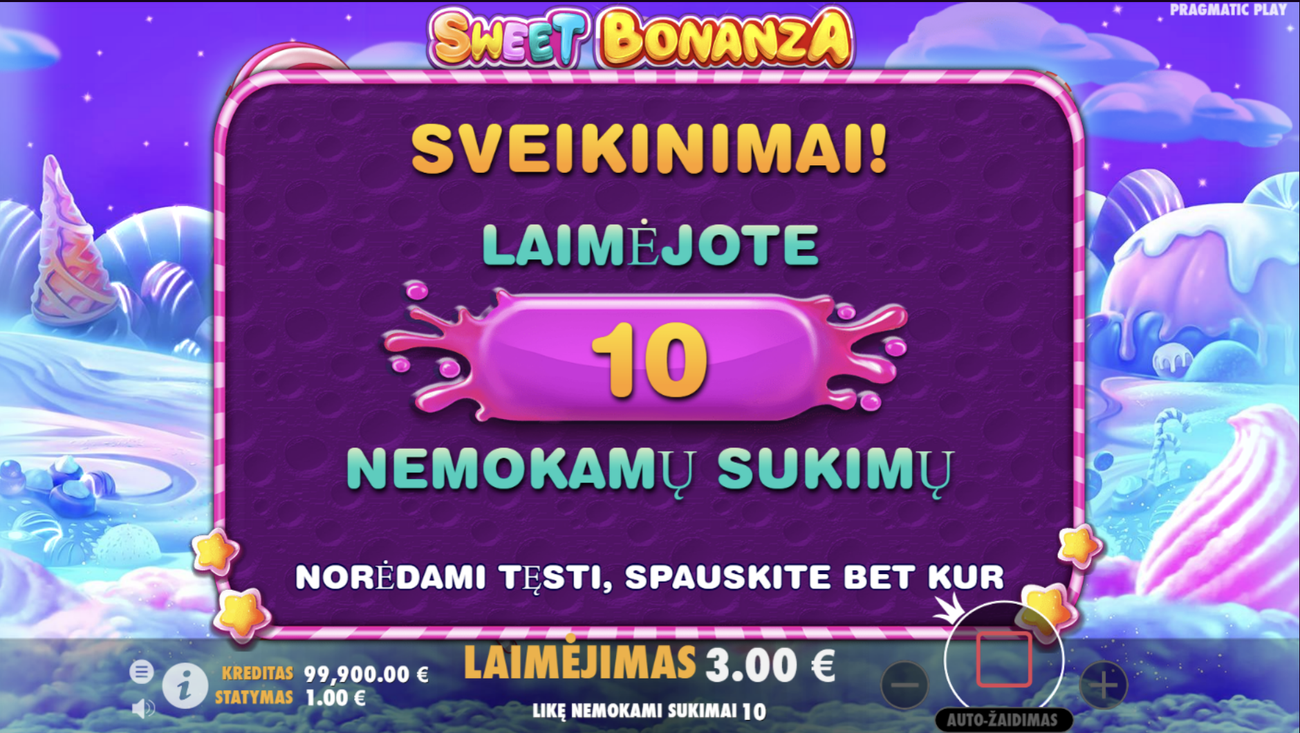 sweet bonanza free spins nemokami sukimai