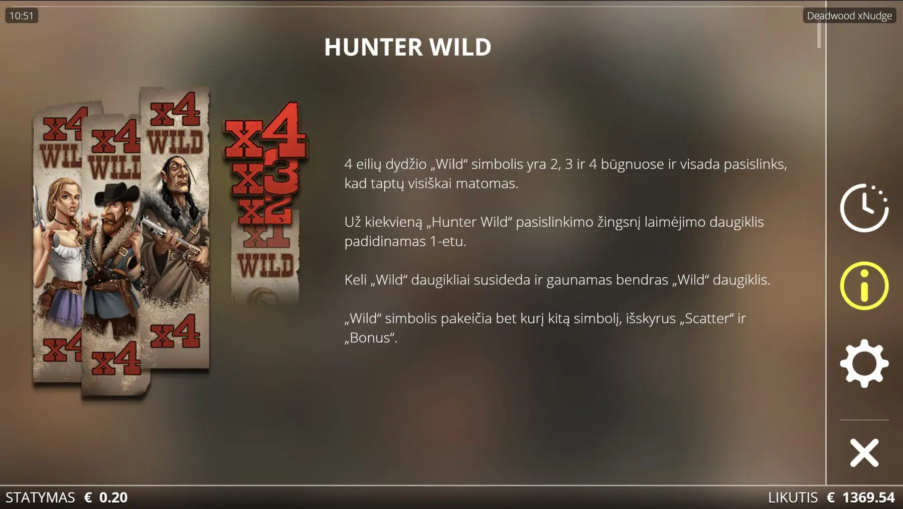 deadwood nolimit city lošimo automatas hunter wild
