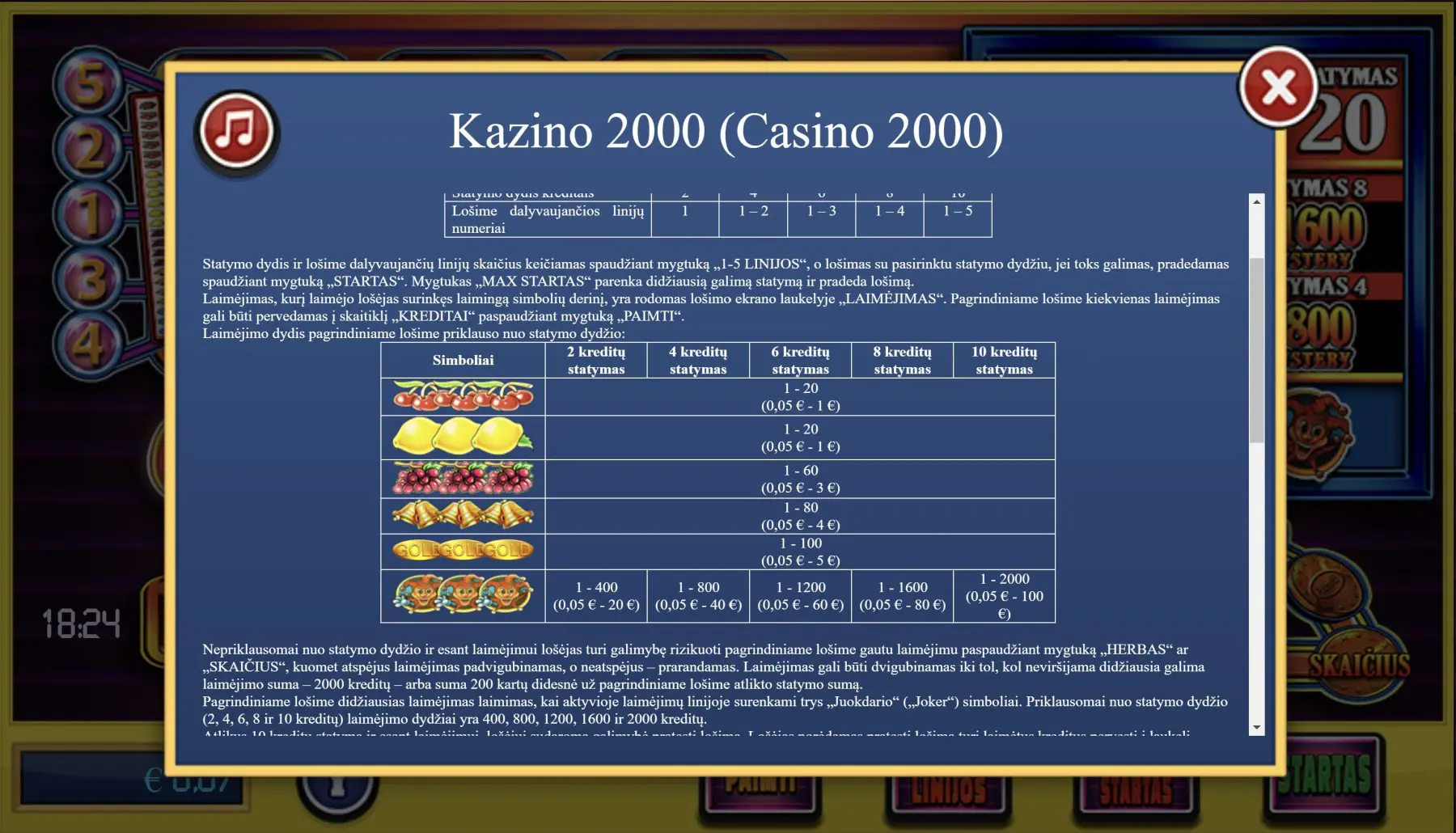 casino 2000 slot roundcircle simboliai vyšnios citrinos aukso luitai jokeris