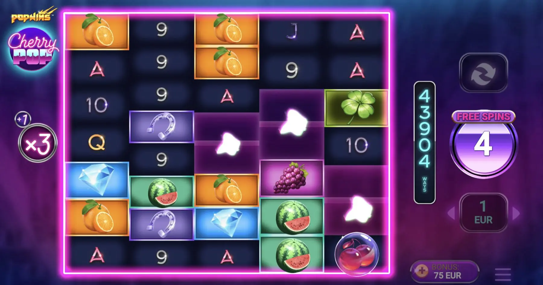 cherry pop slot free spins nemokami sukimai