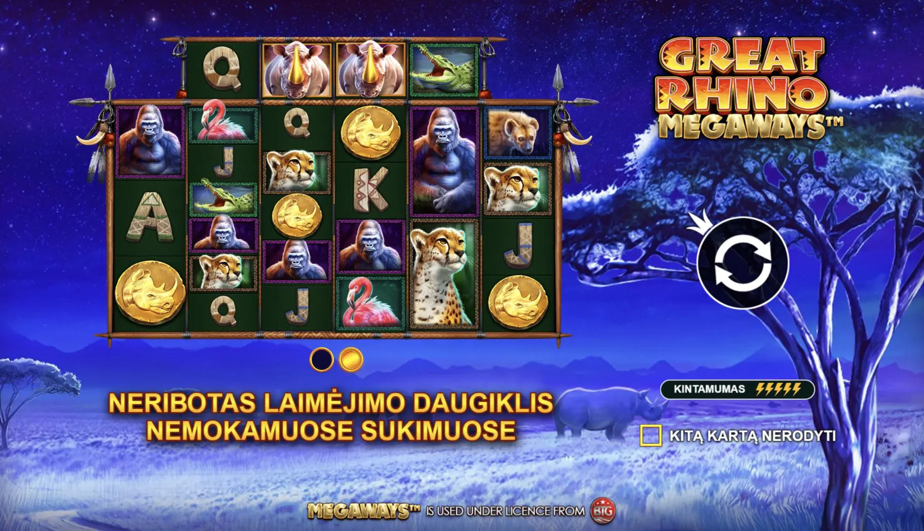 great rhino megaways slot demo real play