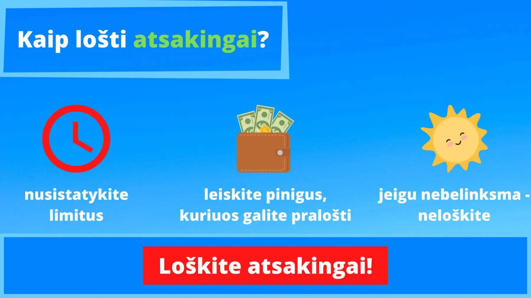kaip lo&scaron;ti atsakingai - limitų nusistatymas