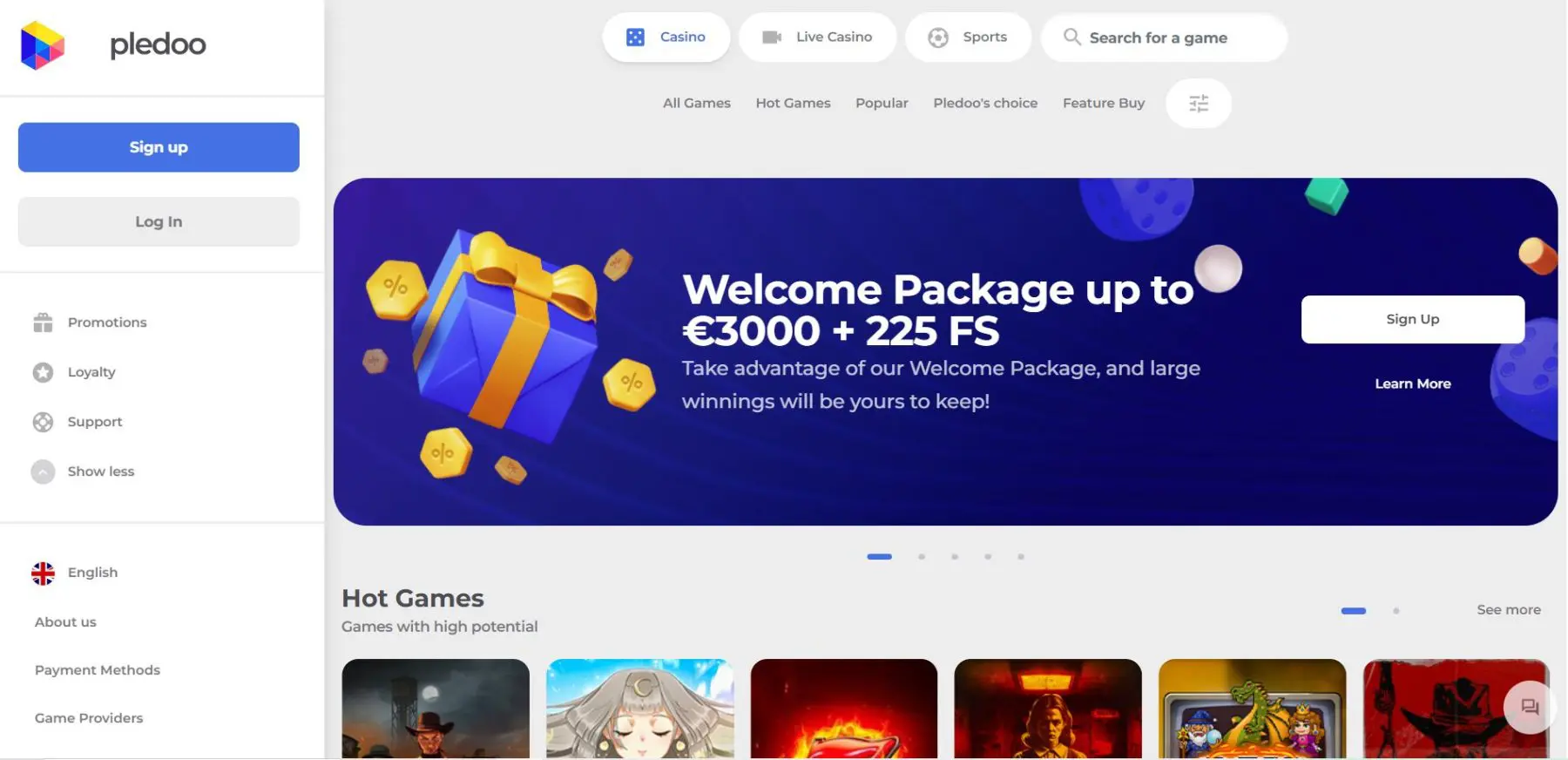 Pledoo-kazino-bonusai