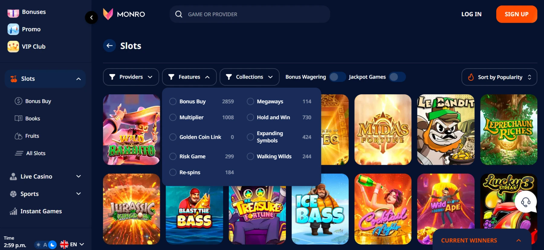 Monro žaidimai monro-casino-žaidimai