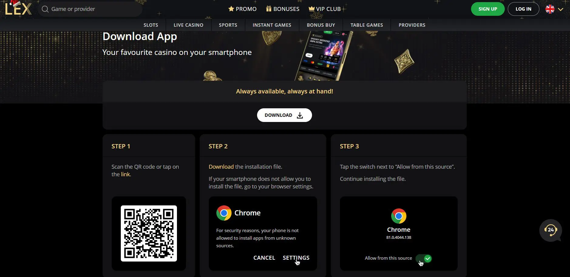 Lex.Casino-App-mobilioji-aplikacija
