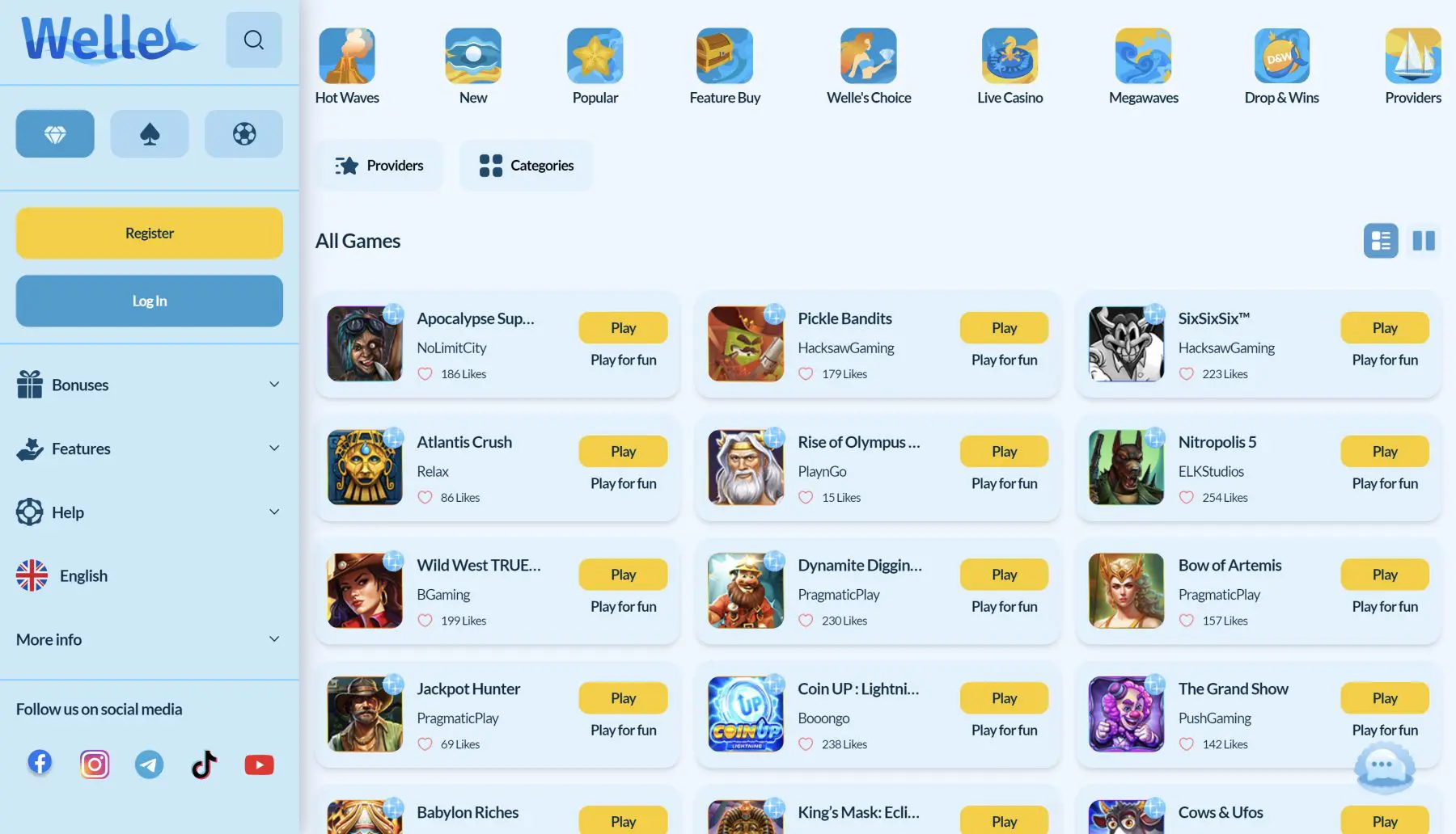 welle kazino žaidimai lošimo automatai