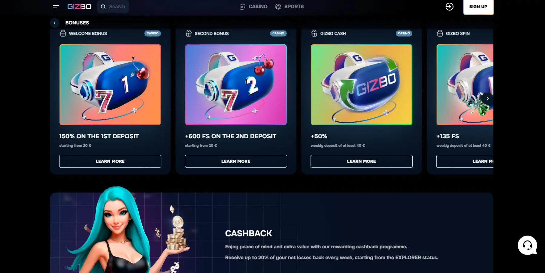 Gizbo-kazino-bonusai