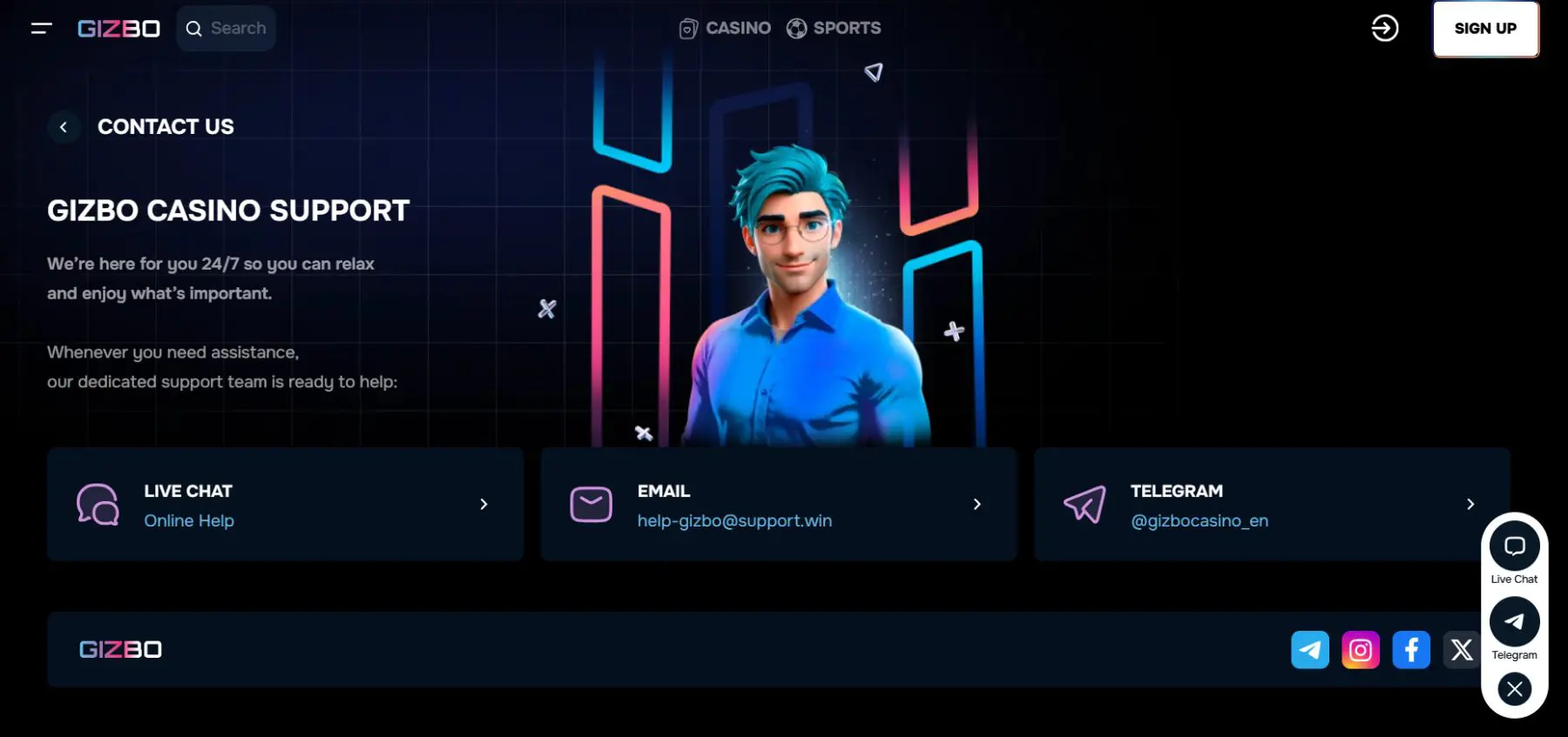 Gizbo-kazino-kazino-klientu-aptarnavimas