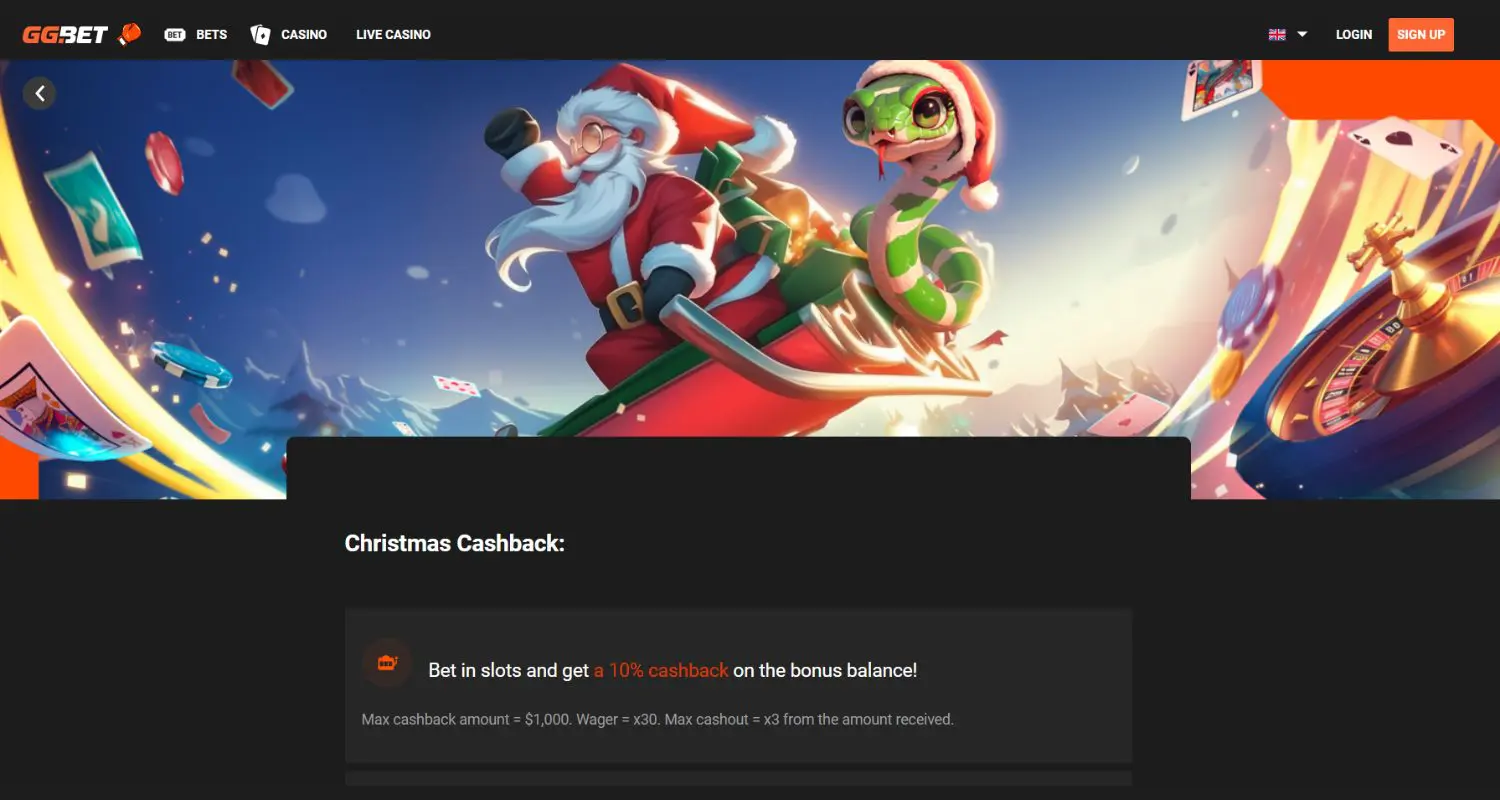 Kalėdinė kazino cashback premija