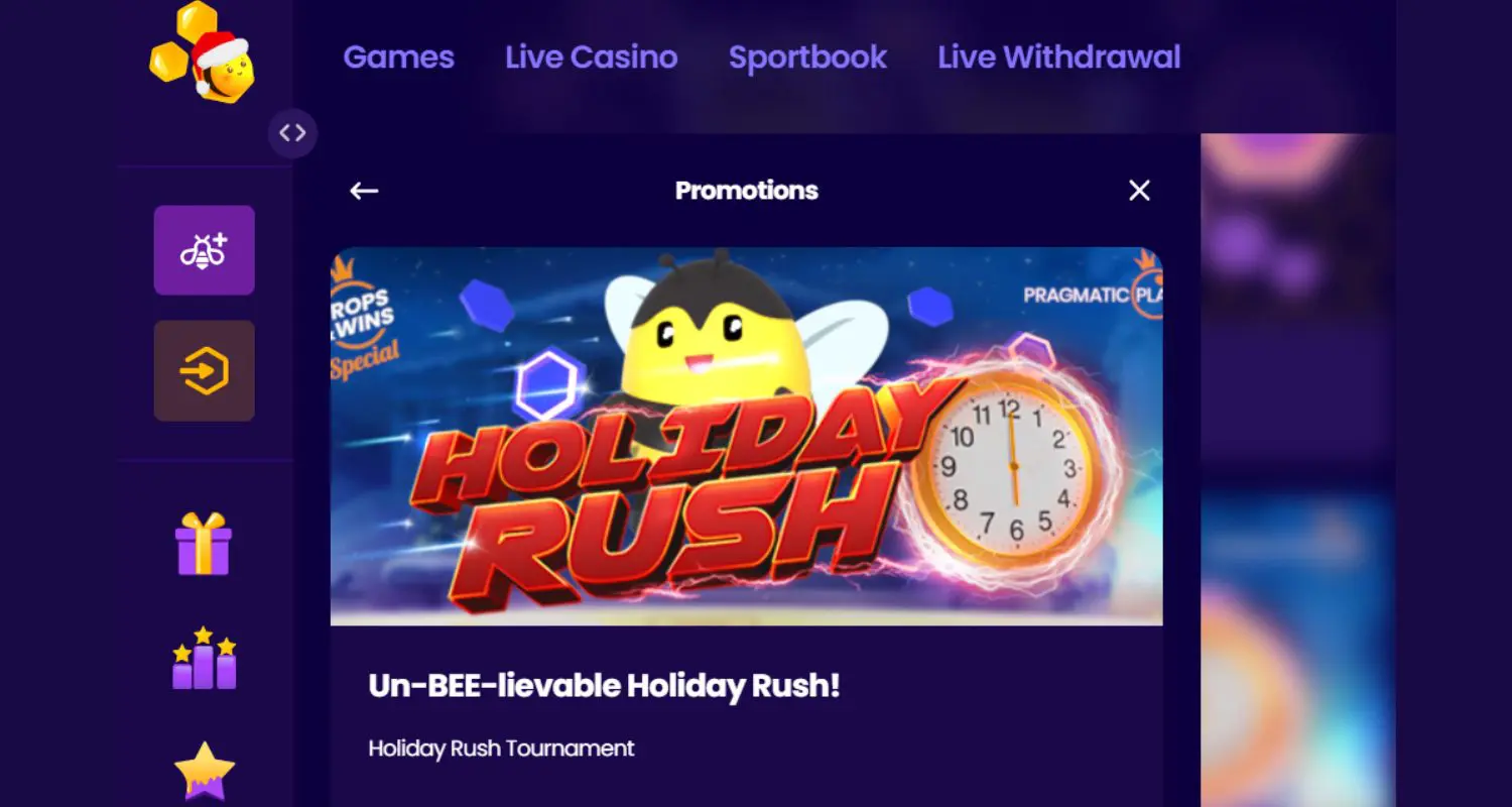 Wazbee kazino kalėdinė premija