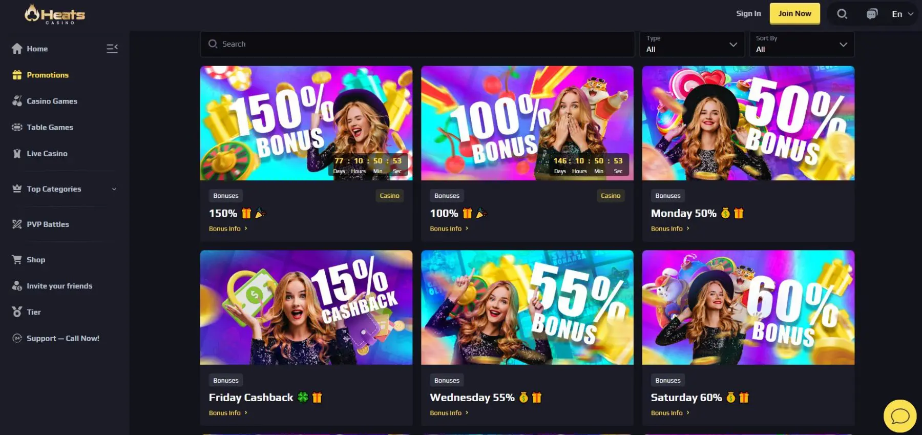 Heats-kazino-bonusai