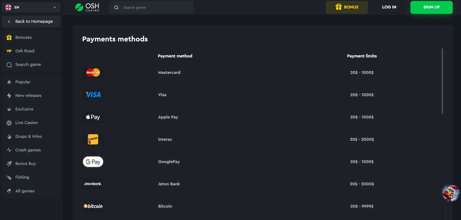 Mokėjimo metodai OSH-Casino-mokejimo-metodai
