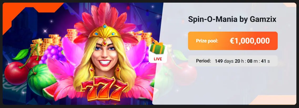 Gamzix-turnyras-Spin-O-Mania