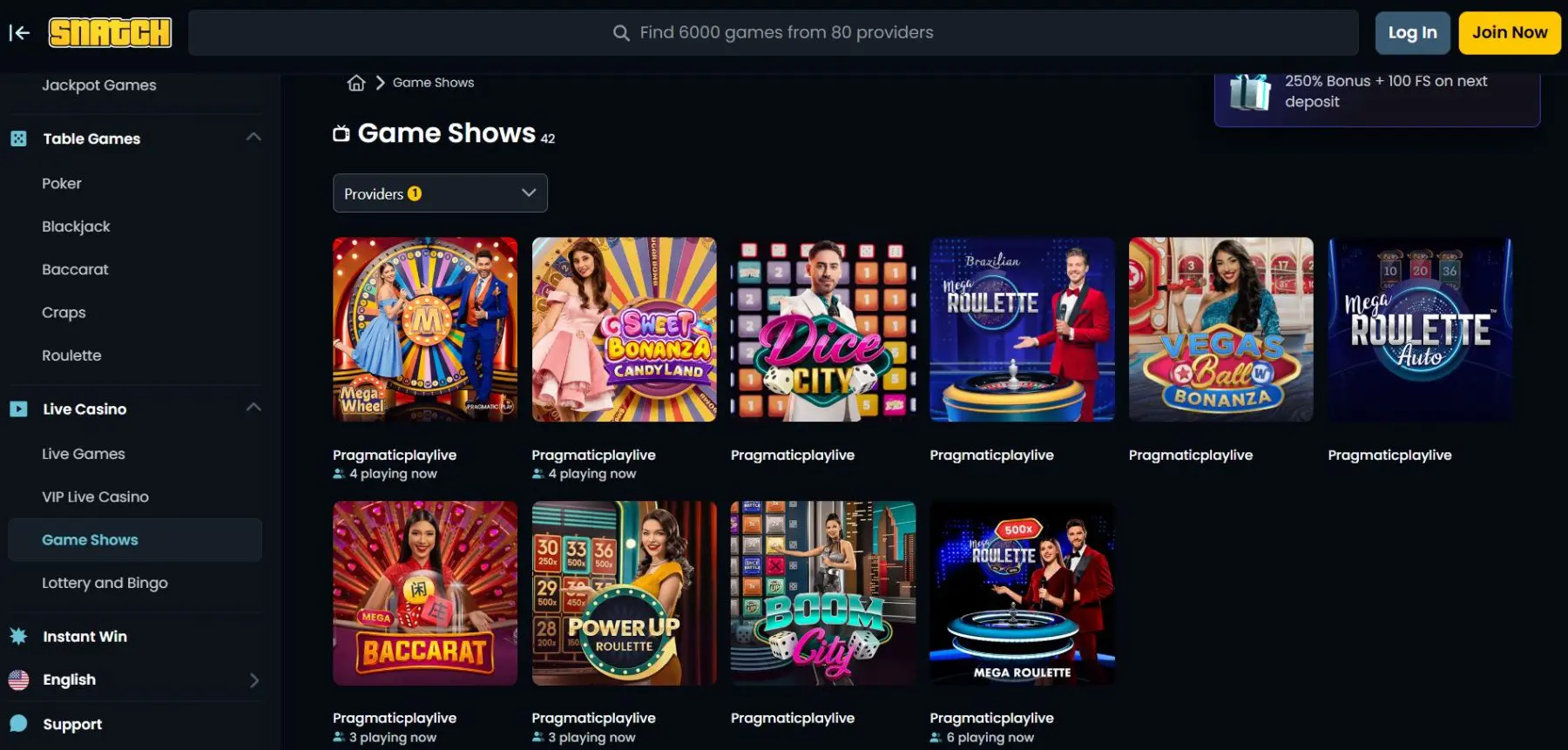 Pragmatic Play kazino žaidimų šou snatch-casino-pragmatic-play-gyvu-zaidimu-sou