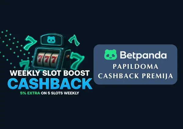 Žaisk savaitės lošimo automatus „Betpanda“ ir gauk papildomą Cashback