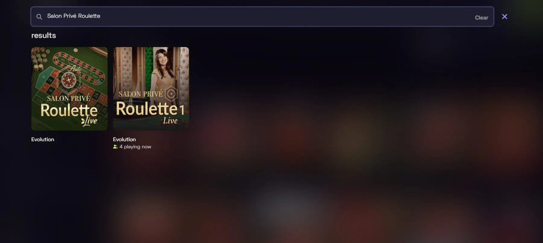 Salon Privé Roulette