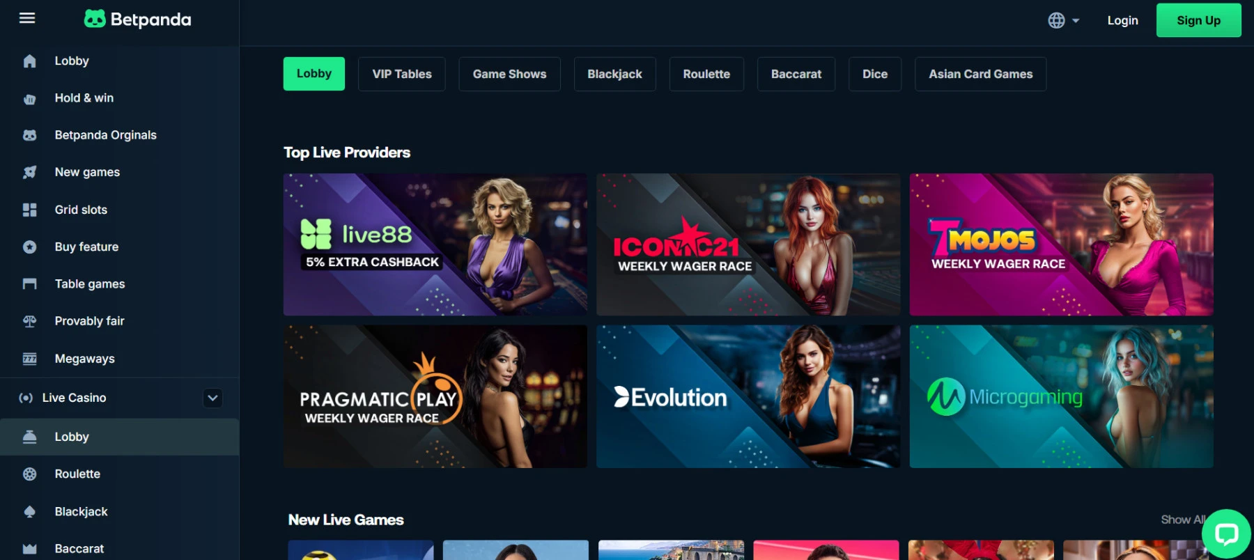 Live kazino žaidimai BetPanda-live-kazino