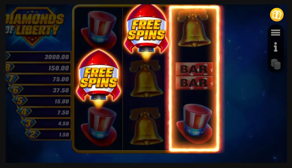 Diamonds of Liberty lošimo automatas Diamonds-of-Liberty-losimo-automatas