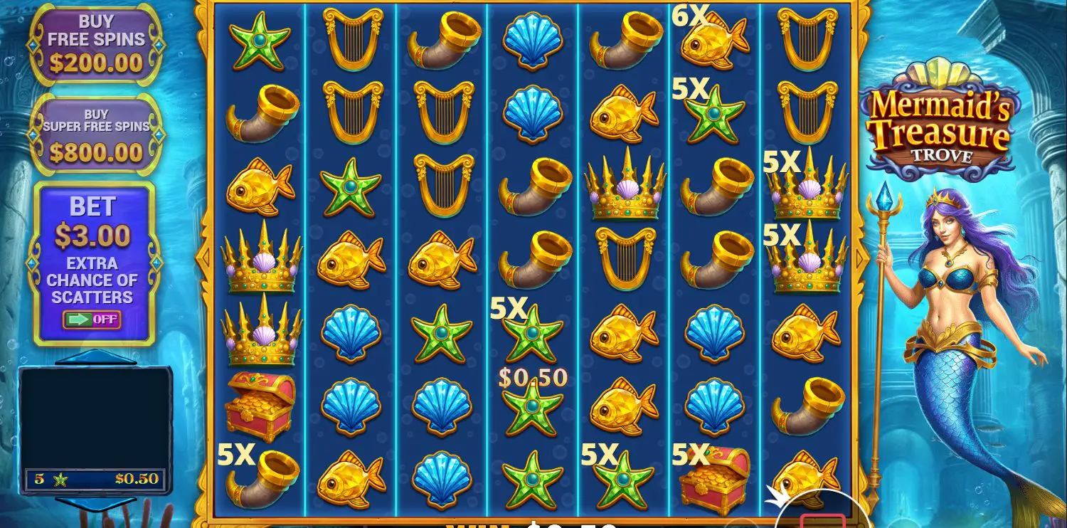 Mermaid’s Treasure Trove lošimo automatas Mermaid’s-Treasure-Trove-losimo-automatas