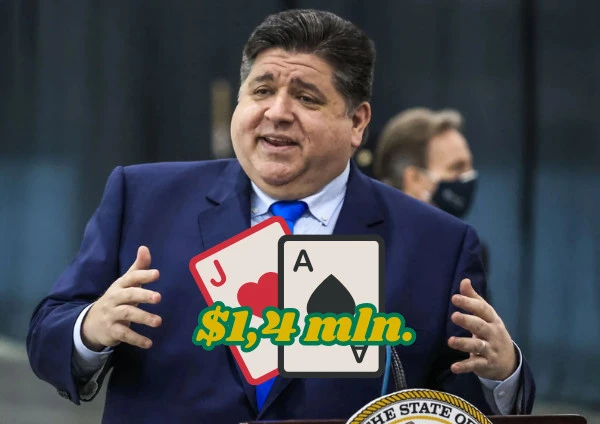 Ilinojaus gubernatoriaus JB Pritzkerio $1.4M laimėjimas „Blackjack