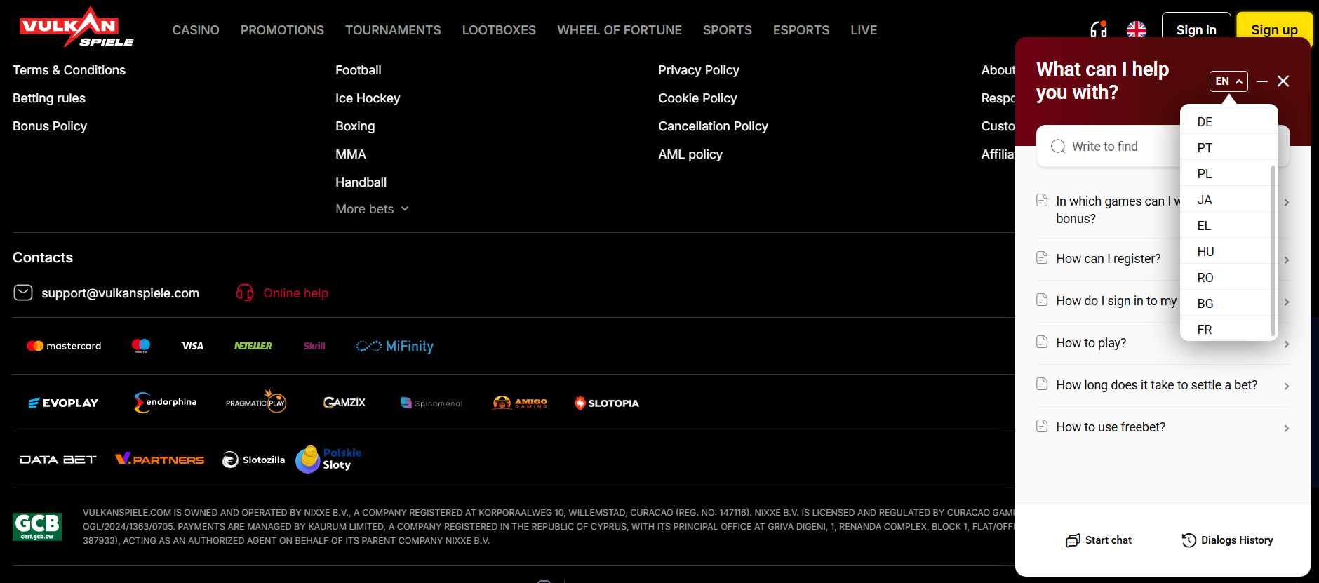 Klientų aptarnavimas vulkanspiele-klientu-aptarnavimas